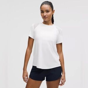 Lululemon Sculpt Short-Sleeve Shirt Off White Size 10 New With‎ Tags